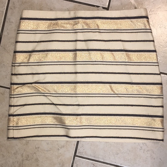 Gold striped miniskirt from J. Crew - Picture 2 of 4